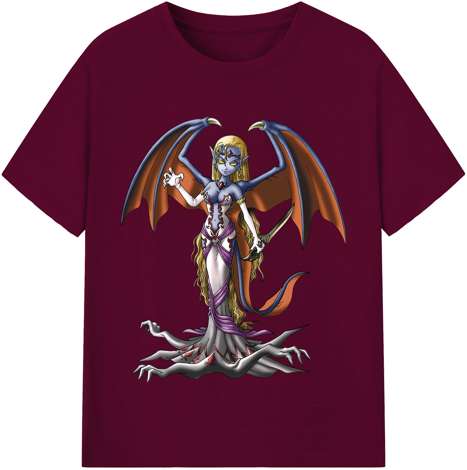 （画像用） ドラゴンクエスト Doragon Kuesuto Dragon Quest レディースカジュアルプリントTシャツ（綿100％）